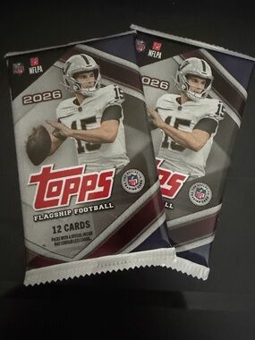 2026 Topps Flagship Football Trading Card Packs - Lot of 2 - NFL from Blaster